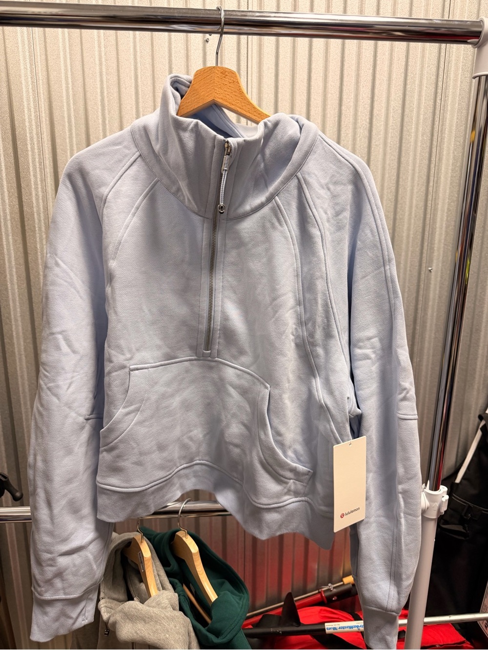 NWT Lululemon Scuba Oversized Funnel Neck Shirt - XL/XXL - Blue Linen